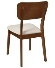 Set of 2 Dining Chairs MINIER Wood Dark Brown/ Beige_926533