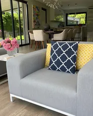 Garden Sofa 2 Seater ROVIGO Grey_943608
