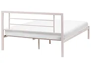 Bett mit Lattenrost Metall CUSSET 120 x 200 cm Hellbeige_1162058