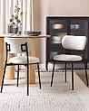 Esszimmerstuhl 2er Set CASEY Stoff Hellbeige