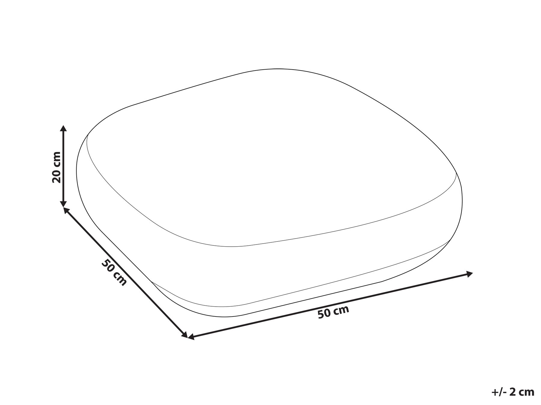 Pouf Makramee BERRECHID Baumwolle Beige_830765
