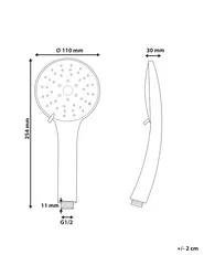 Shower Head and Hose Kit CHURUN 4-function Black_988556