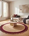Teppich MARTS Dunkelrot ø 200 cm Jute