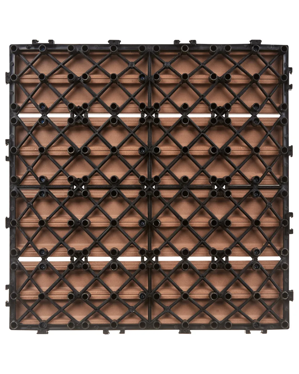 Outdoor Flooring ATELETA Wood-Plastic Composite (WPC) Light Brown_966612