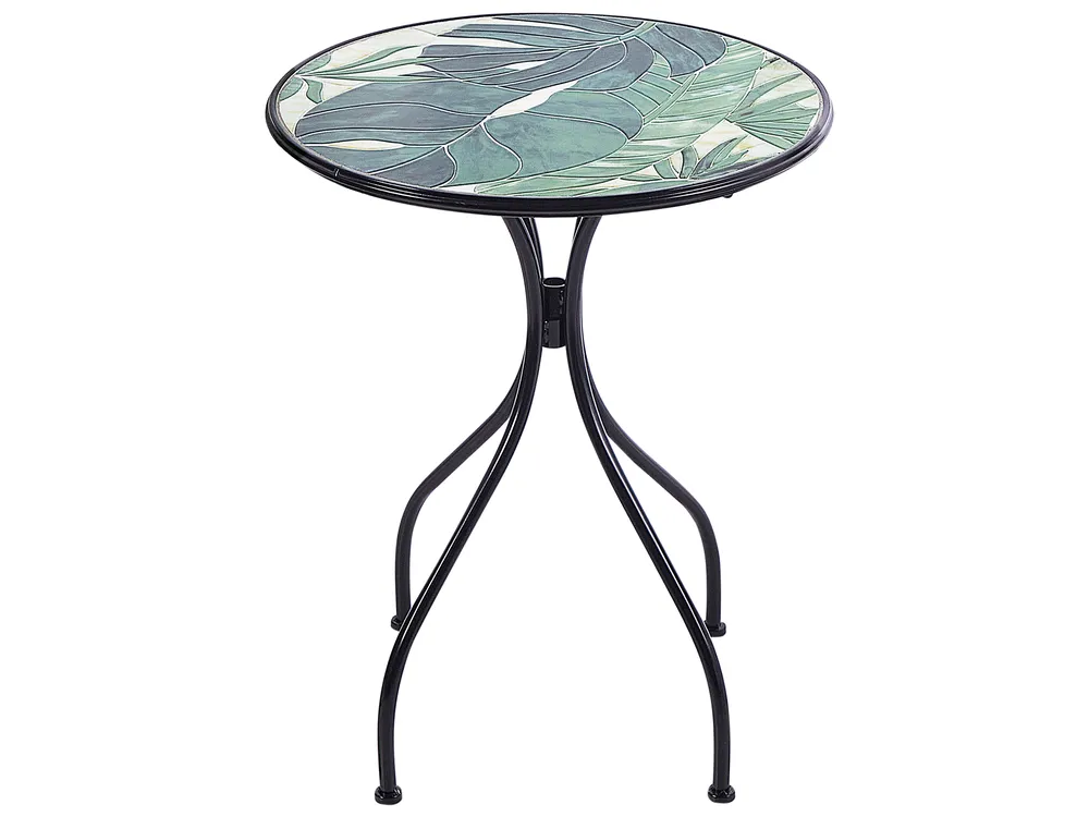 Outdoor Bistrotisch COZZANA 60 cm 60 cm Metall Schwarz_930806