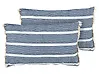 Gartenkissen 2er Set ALPINIA Streifenmuster 30 x 50 cm Blau