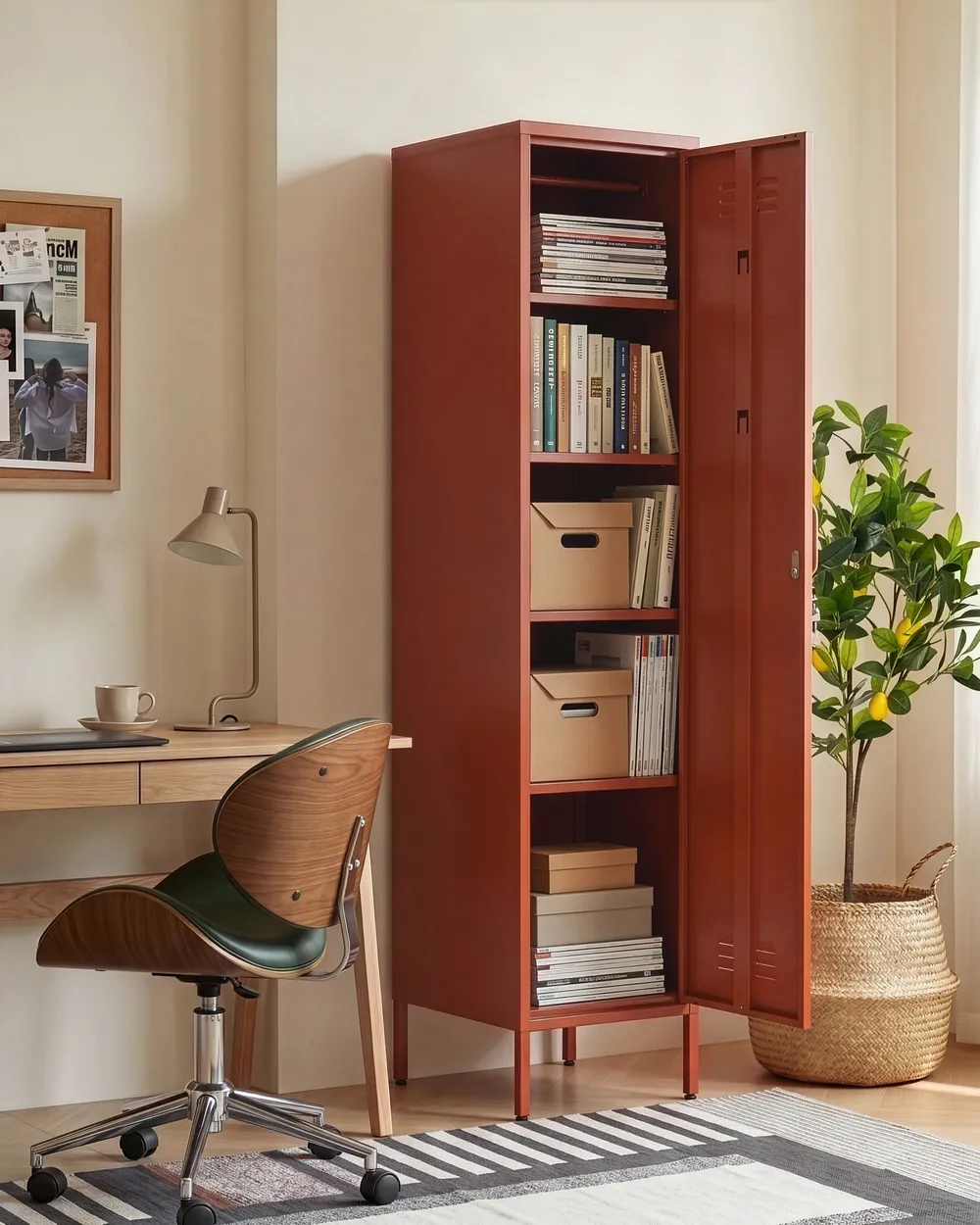 Storage Unit FROME Metal Golden Brown_1109400