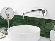 Wandmontierte Waschtischarmatur GUAIBA Messing Silber_995820