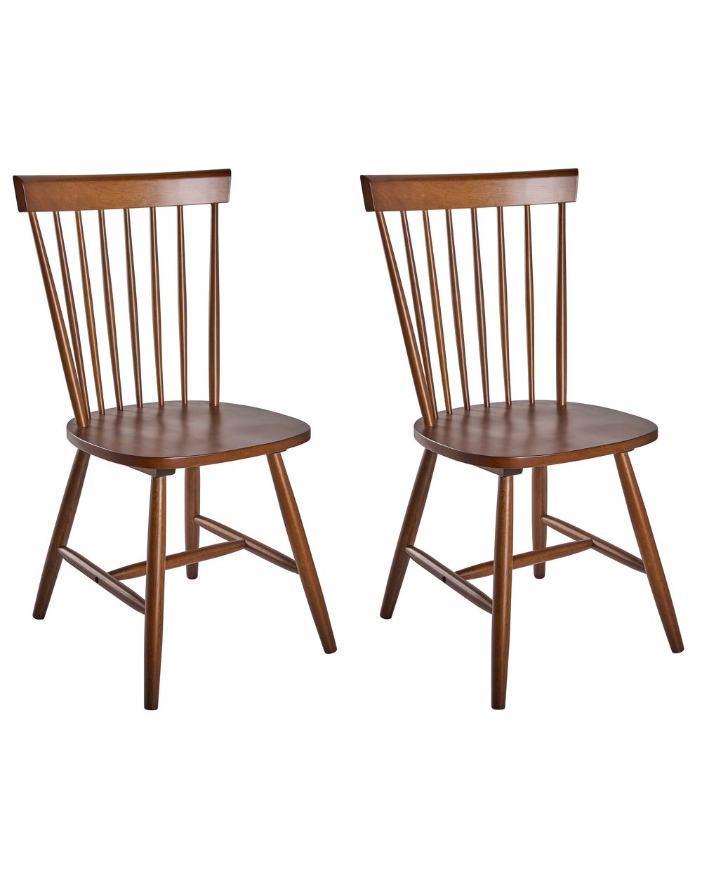 Set van 2 eetkamerstoelen BURGES Hout Bruin
