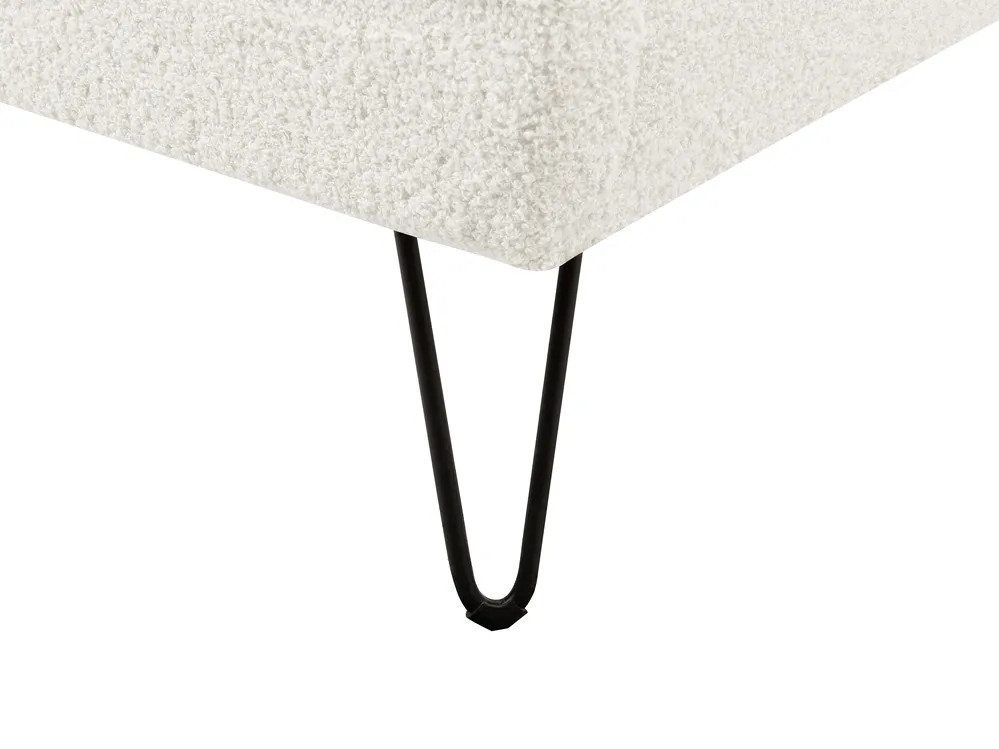 Bed Boucle AMBILLOU 140 x 200 cm (EU Double) Off-White_967570