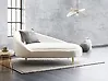 Linksseitige Chaiselongue VALREAS Bouclé Cremeweiß