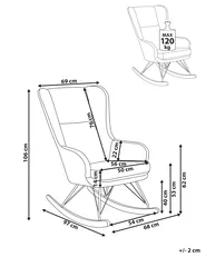 Schaukelsessel LUOMA Bouclé Cremeweiß_974597