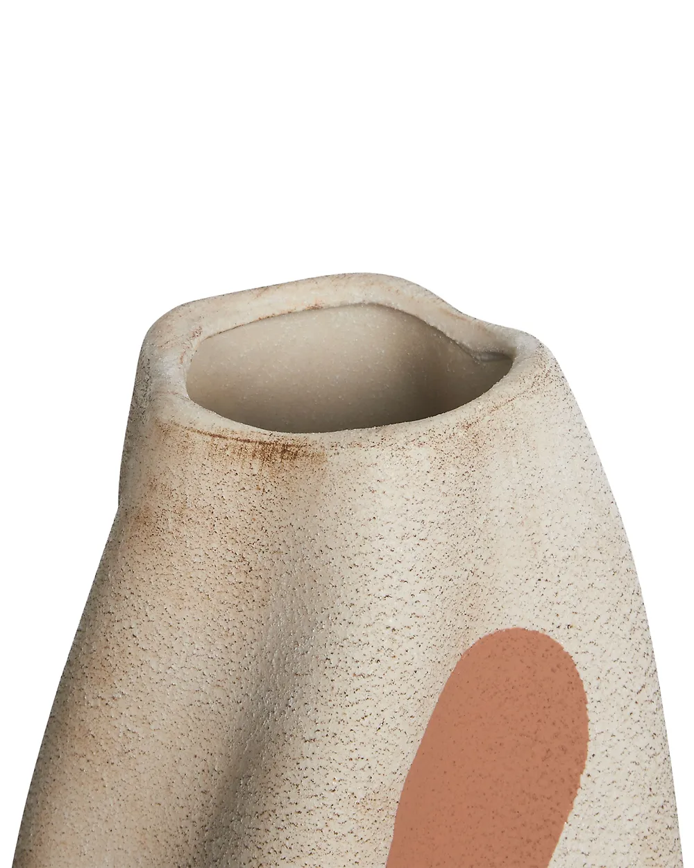 Blumenvase BATOIDEA 25 cm Steinzeug Hellbeige_1185200