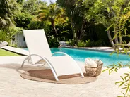 Sonnenliege GAETA mit Relaxfunktion Metall Beige_835721