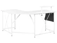 Eckschreibtisch TACONY 180 cm 140 cm mit Stauraum Weiß_1044275