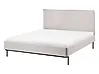 Bett mit Lattenrost Stoff CORIO 140 x 200 cm Cremeweiß