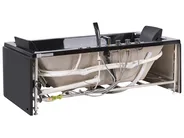 Corner Hot Tub with LED HAWES 1800 x 900 mm Black_1033664