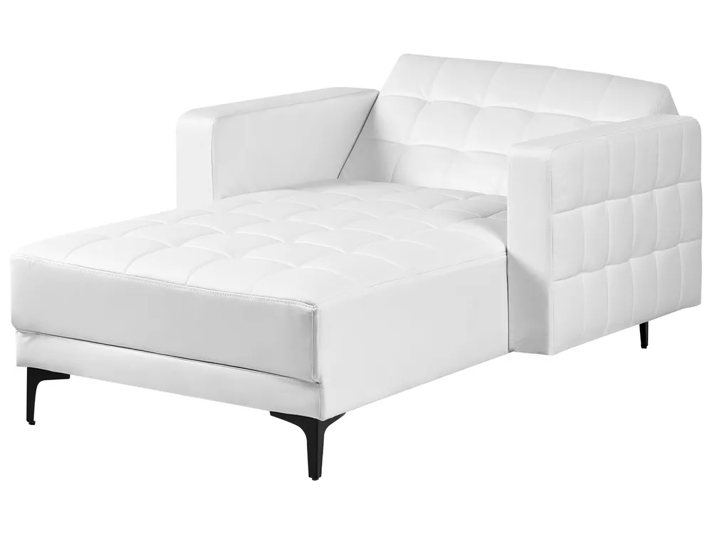 Chaise longue ABERDEEN Kunstleer Wit_1038794