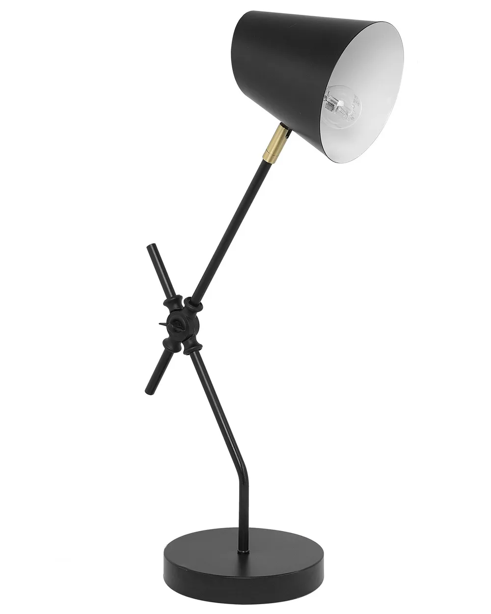 Schreibtischlampe HORTON verstellbar Metall Schwarz