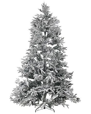 Künstlicher Weihnachtsbaum mit Schnee BASSIE 240 cm Weiß
