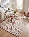 Teppich KASTAMONU Beige 160 x 230 cm Baumwolle