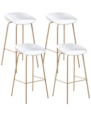 Set mit 4 Barstühlen VENLO Weiß_1012615