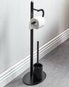 Toilettenpapierhalter mit Bürste SARTO Metall Schwarz