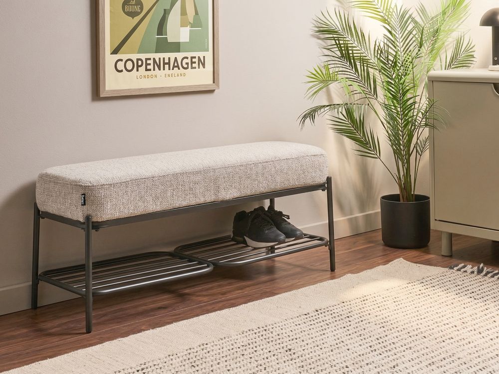 Shoe Bench TRUCKEE Fabric Beige