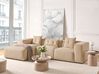 Ecksofa 3-Sitzer DOLVA Cord Beige rechtsseitig