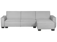 Corner Sofa Bed 3 Seater ROMEDAL Fabric Light Grey Left Hand_748903