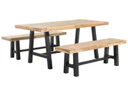 Gartenmöbel Set 6-Sitzer SCANIA Akazienholz Schwarz_474690