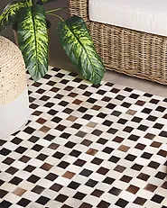 Rug KAYABEY Beige 160 x 230 cm Leather_1179506