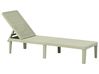 Sun Lounger OSSIMO Reclining Synthetic Material Light Green
