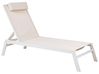Sonnenliege CATANIA mit Relaxfunktion Metall Beige