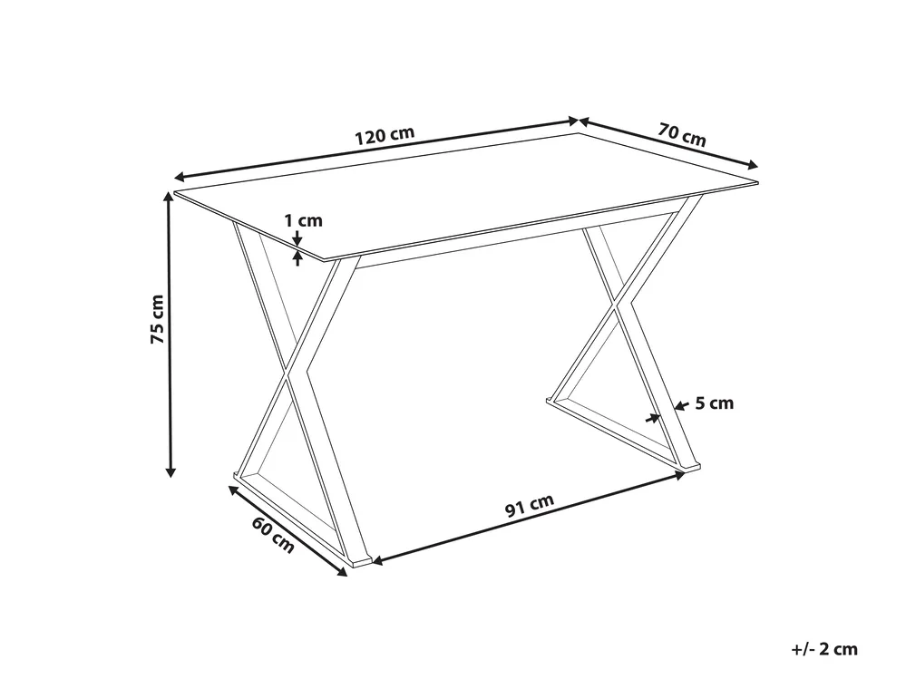 Dining Table ATTICA White 120 cm 70 cm Tempered Glass_850504