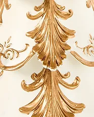 Set van 2 kerstdecoraties HEISKA 30/42 cm Kerstboom Goud_1175617