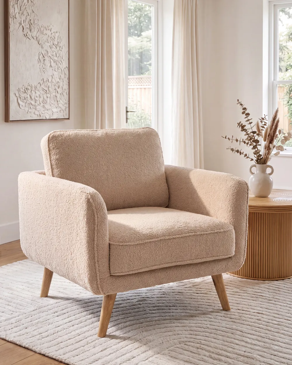 Sessel KILJA Bouclé Beige