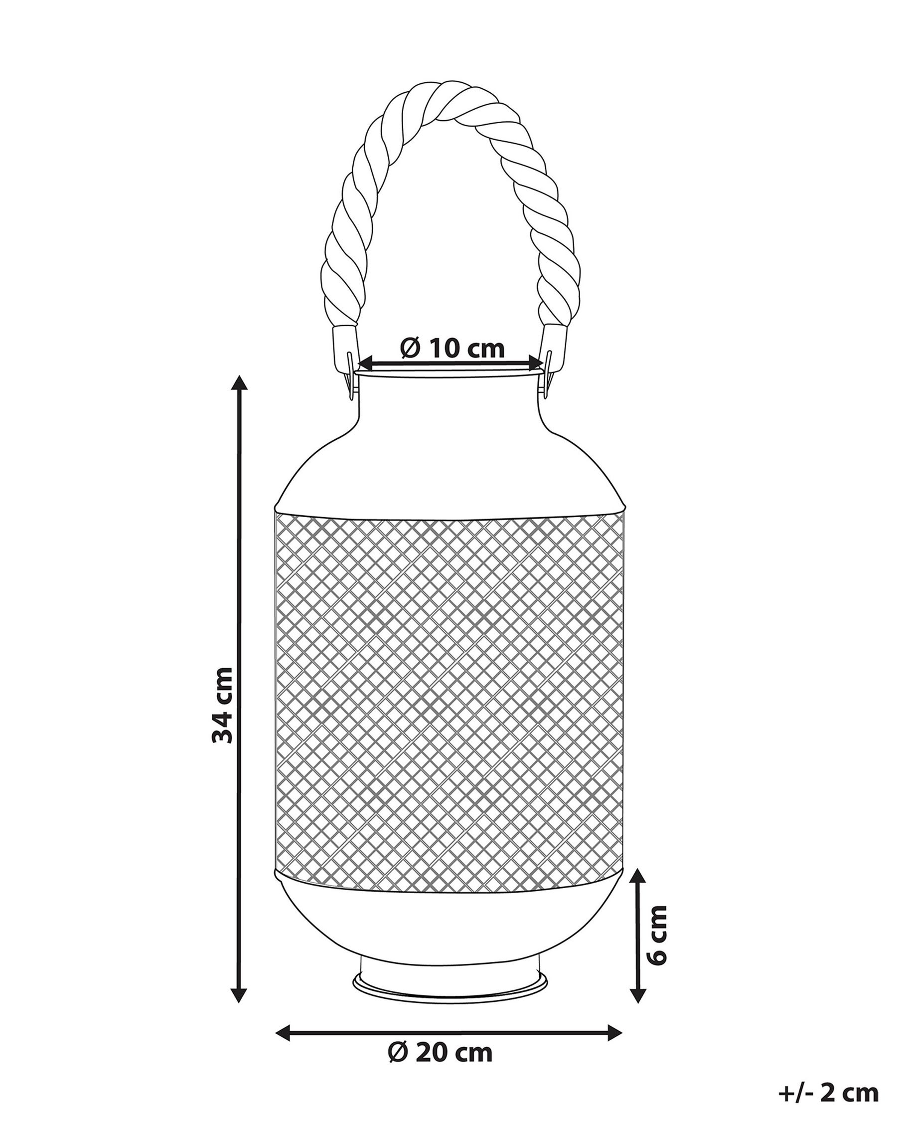 Lantern CORON 34 cm Metal Black_724220
