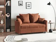 Sofa Bed 2 Seater HOVIN Fabric Golden Brown_962218