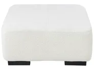 Ecksofa 4-Sitzer LUNGO mit Ottomane Bouclé Weiß linksseitig_962383