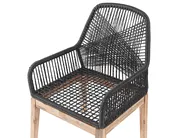 Gartenmöbel Set 4-Sitzer OLBIA inkl. Kissen Beton Schwarz_809625