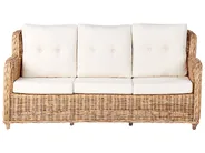 Gartensofa Set 5-Sitzer ALESSANO Rattan Naturfarben_928585