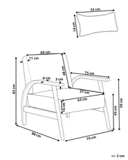 Sessel SKARA Kunstleder Cremeweiß_927278