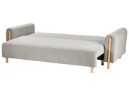 Schlafsofa 3-Sitzer KVAM mit Stauraum Stoff Grau_1021929