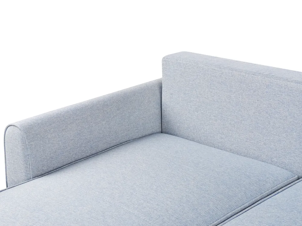 Corner Sofa Bed 3 Seater SIMRIS with Storage Fabric Light Blue Right Hand_950981