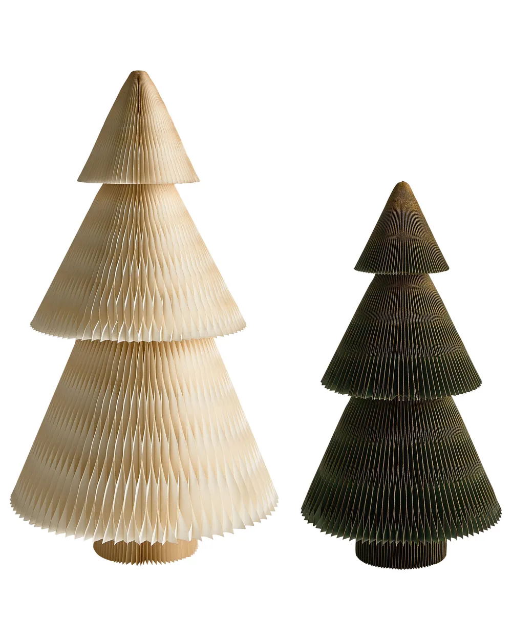 Weihnachtsdekoration 2er Set VEFSNA 90/122 cm Weihnachtsbaum Beige / Grün