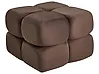 Pouf CALIENTE Samtstoff Dunkelbraun