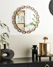 Wandspiegel YEBRA 46 cm 46 cm Gold_904427