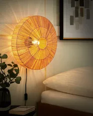 Wall Lamp LUMUT Wicker Natural_913636