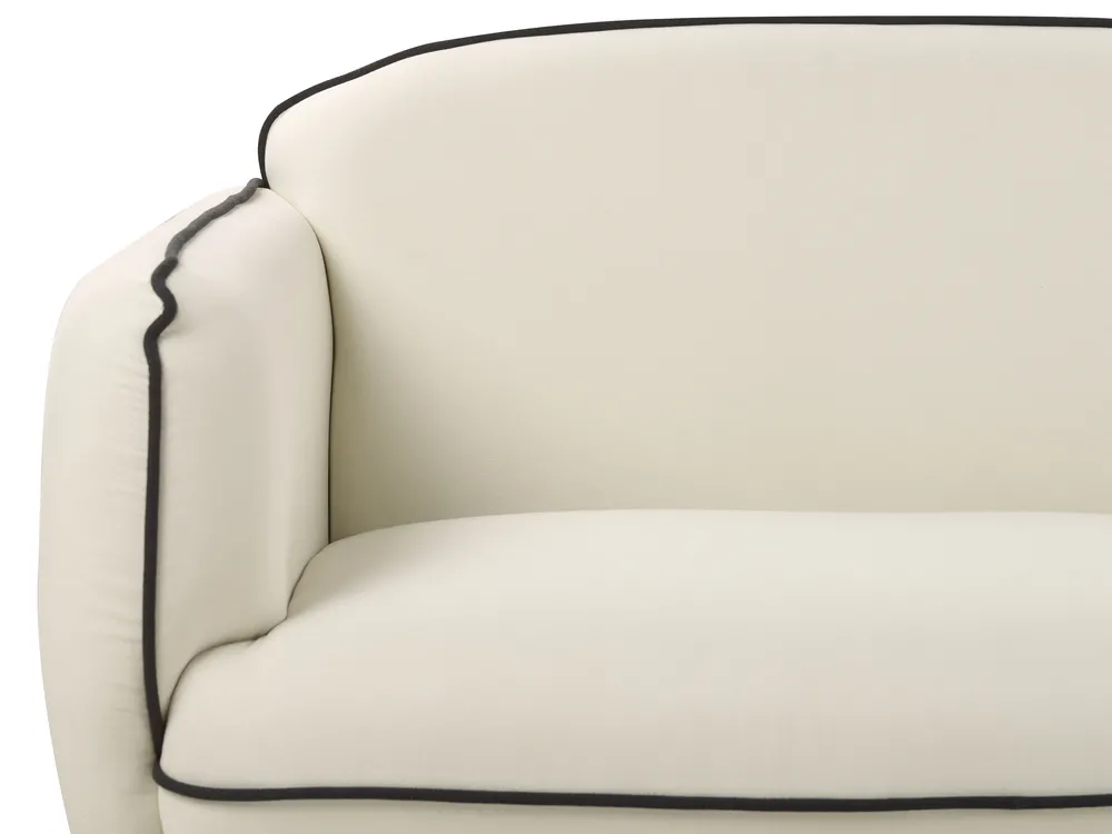 Sofa 3 Seater TONSBERG with Ottoman Fabric Light Beige_927335